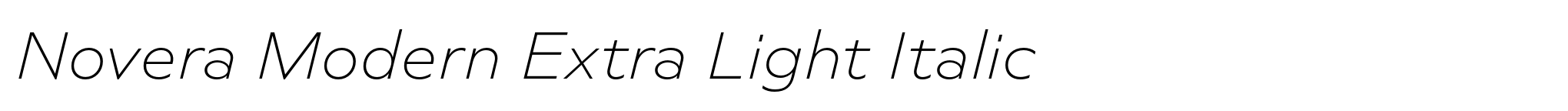 Novera Modern Extra Light Italic image